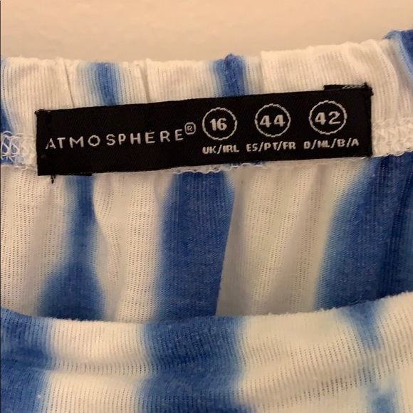 Blue and White Tie Dye Romper - Picture 2 of 3